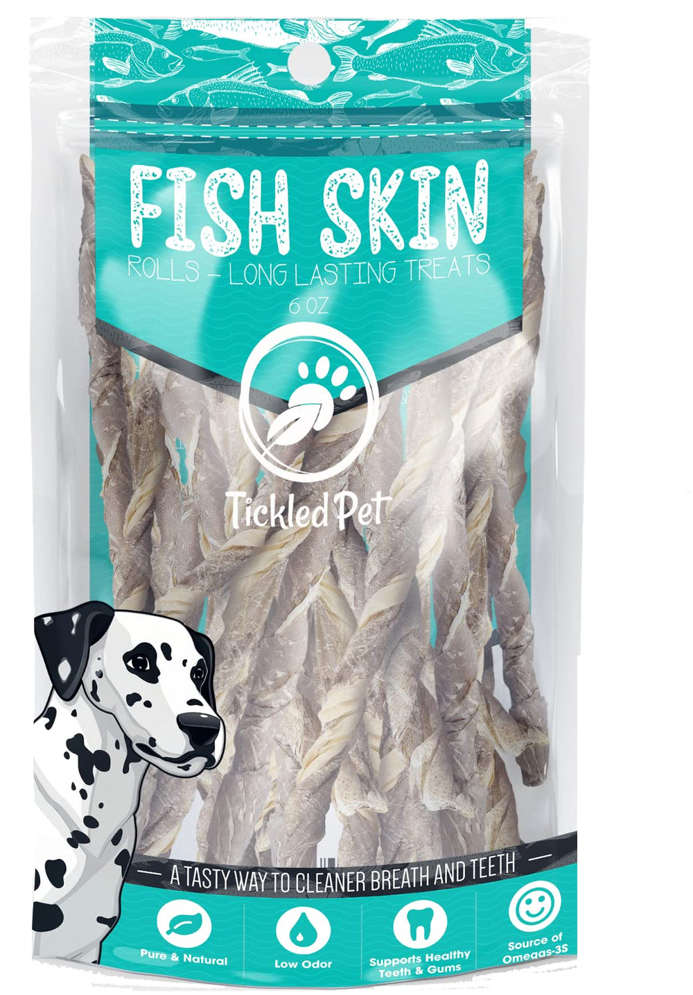 TickledPet cod islandico deshidratado frente: snack natural para entrenamiento
