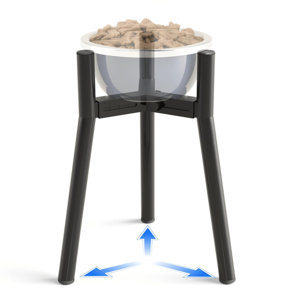 TIDANT dog bowl stand adjustable width on track fits large bowls for big dogs