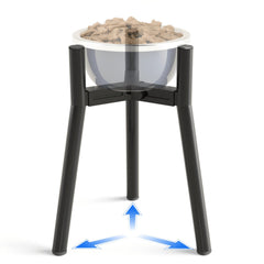 TIDANT dog bowl stand adjustable width on track fits large bowls for big dogs