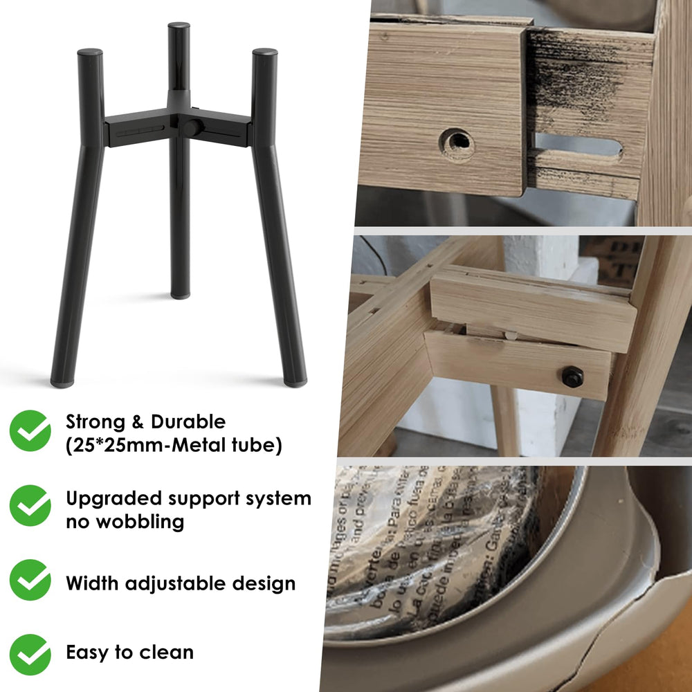 TIDANT portable collapsible stand folds compactly for travel with pets