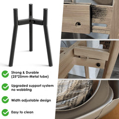 TIDANT portable collapsible stand folds compactly for travel with pets