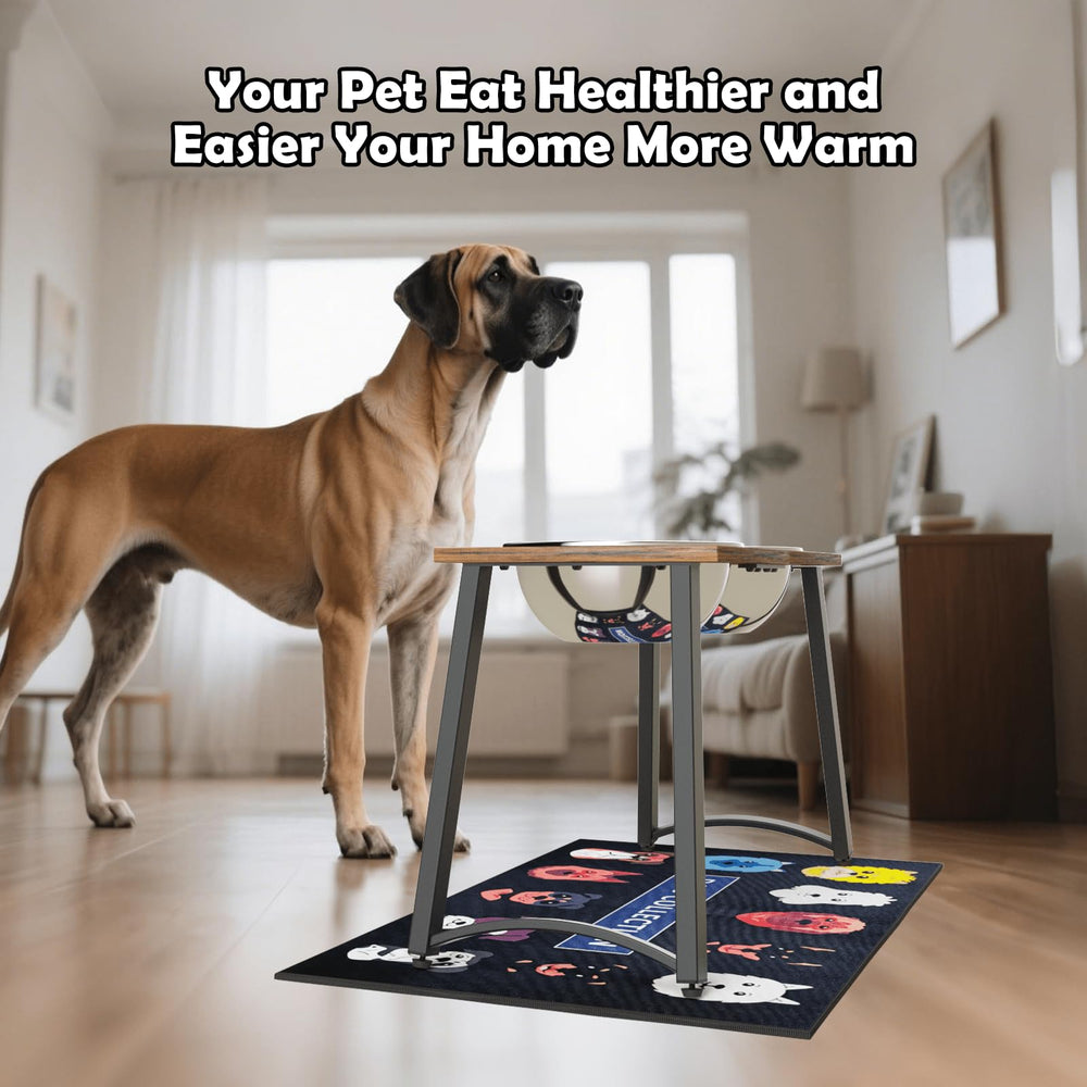 TIDANT easy-assembly dog bowl set highlights quick setup in minutes.