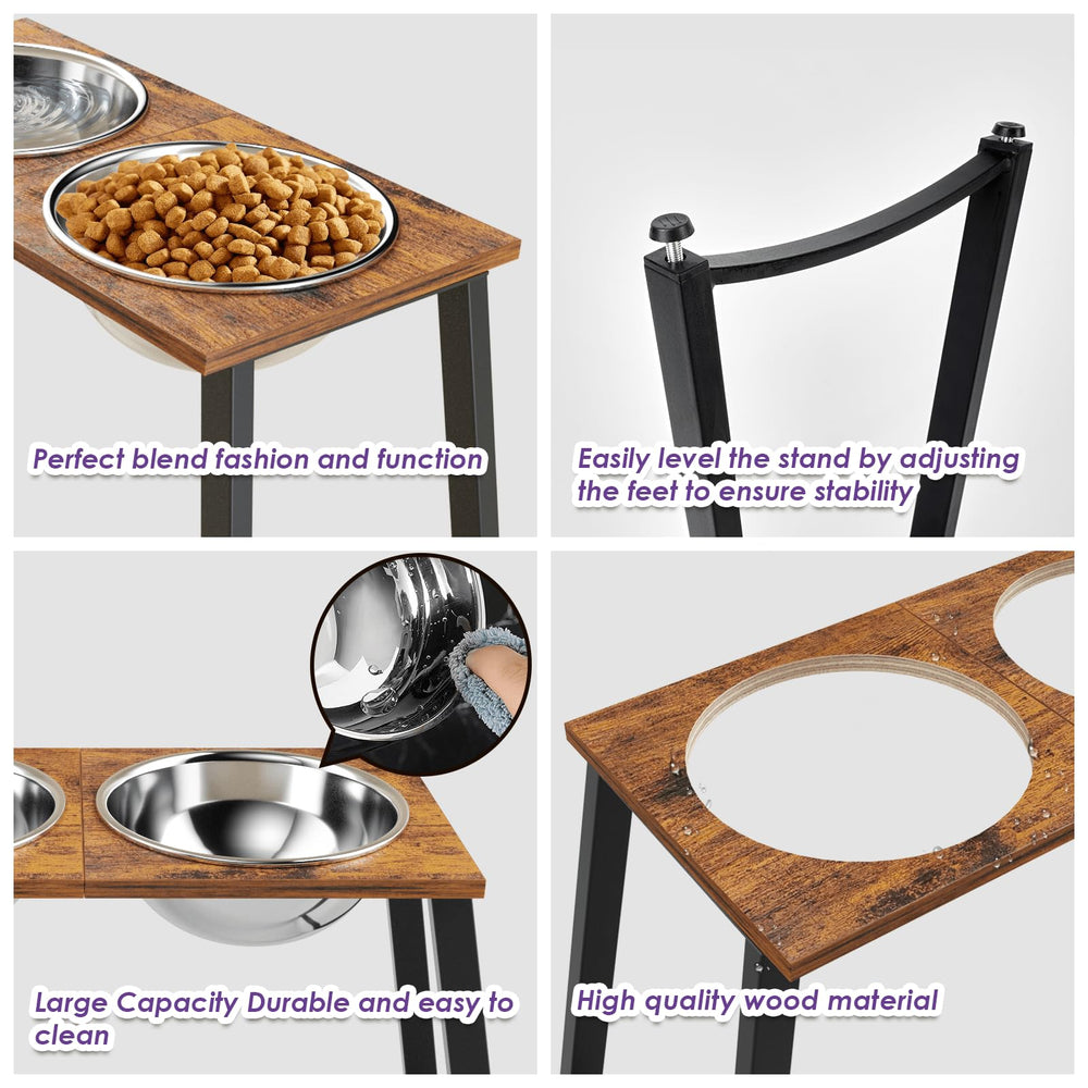 TIDANT elevated dining with large breed in use, showcasing comfortable feeding posture.