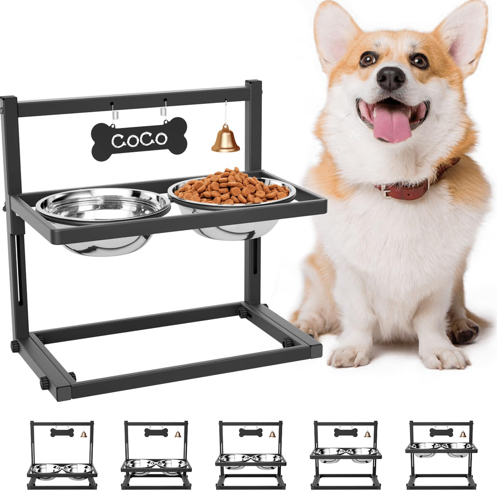 Tidant elevated dog bowls stand assembly view showing easy setup
