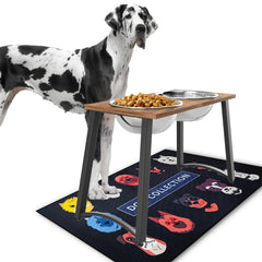 TIDANT elevated dog bowls on the stand close-up, showcasing rust-free stainless steel durability.