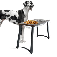 Tidant elevated dog bowls stand side view highlights height for easy large-dog meals