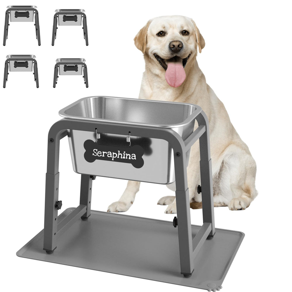 TIDANT elevated water bowl with 1.85-gallon capacity for large dogs
