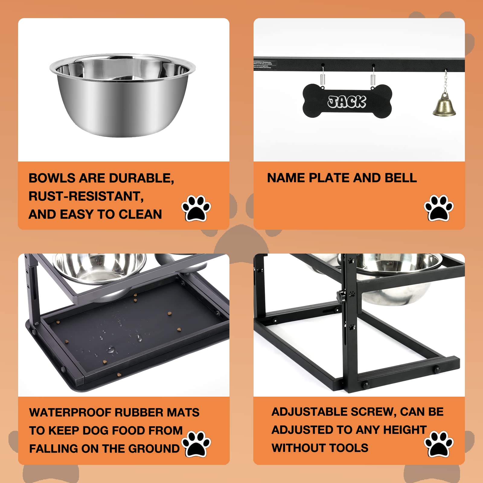 TIDANT spill-proof mat keeps feeding area clean and contained.
