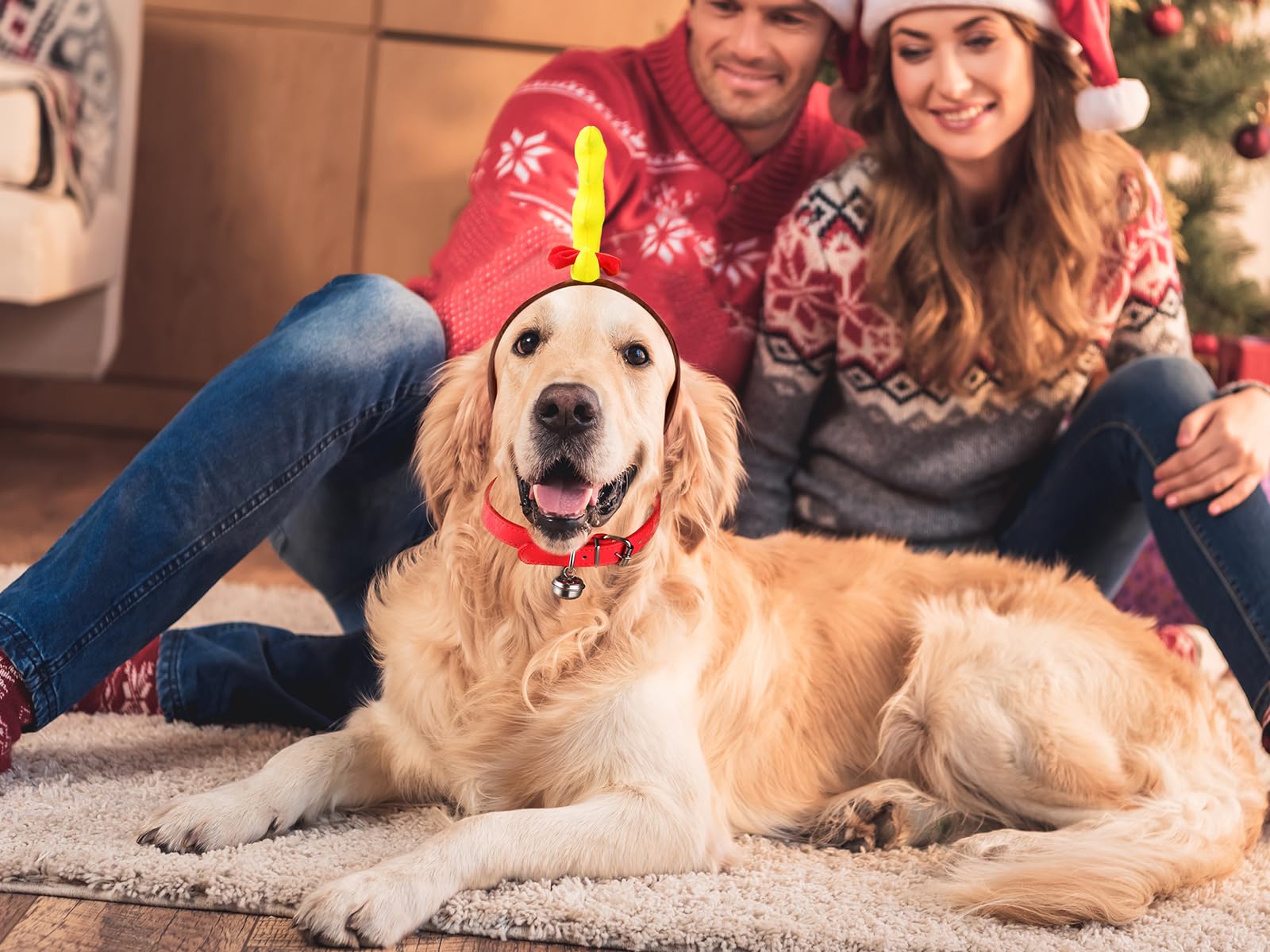 TideTaho holiday dog headband – lightweight wear for long parties