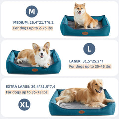 Tidore dog bed plush-warm front side provides cozy warmth during cold nights.