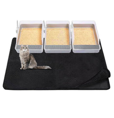 TidyNuts Cat Litter Mat XL front view reduces tracking and protects floors.