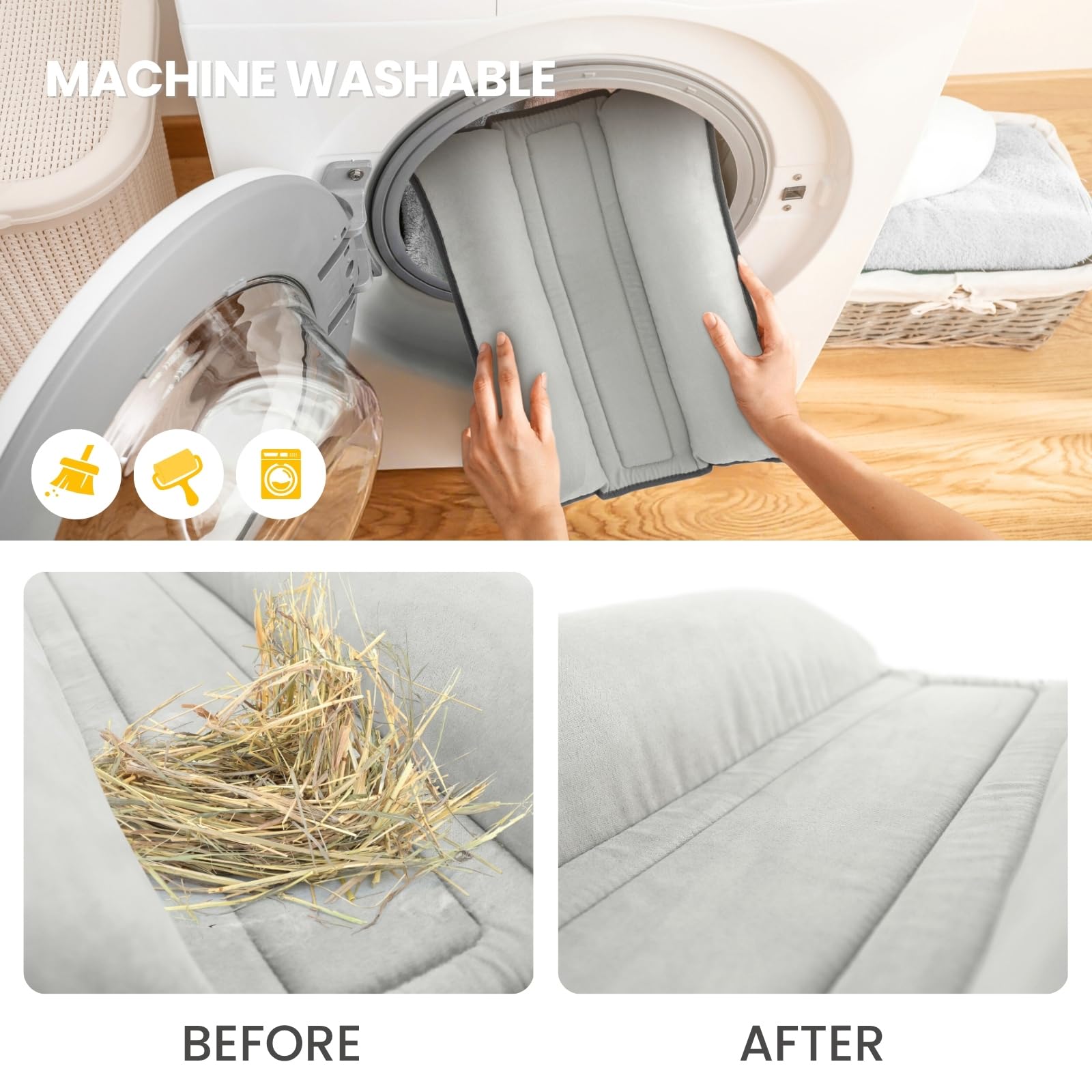 Tierecare Rabbit Bed reinforced edge supports lasting shape.