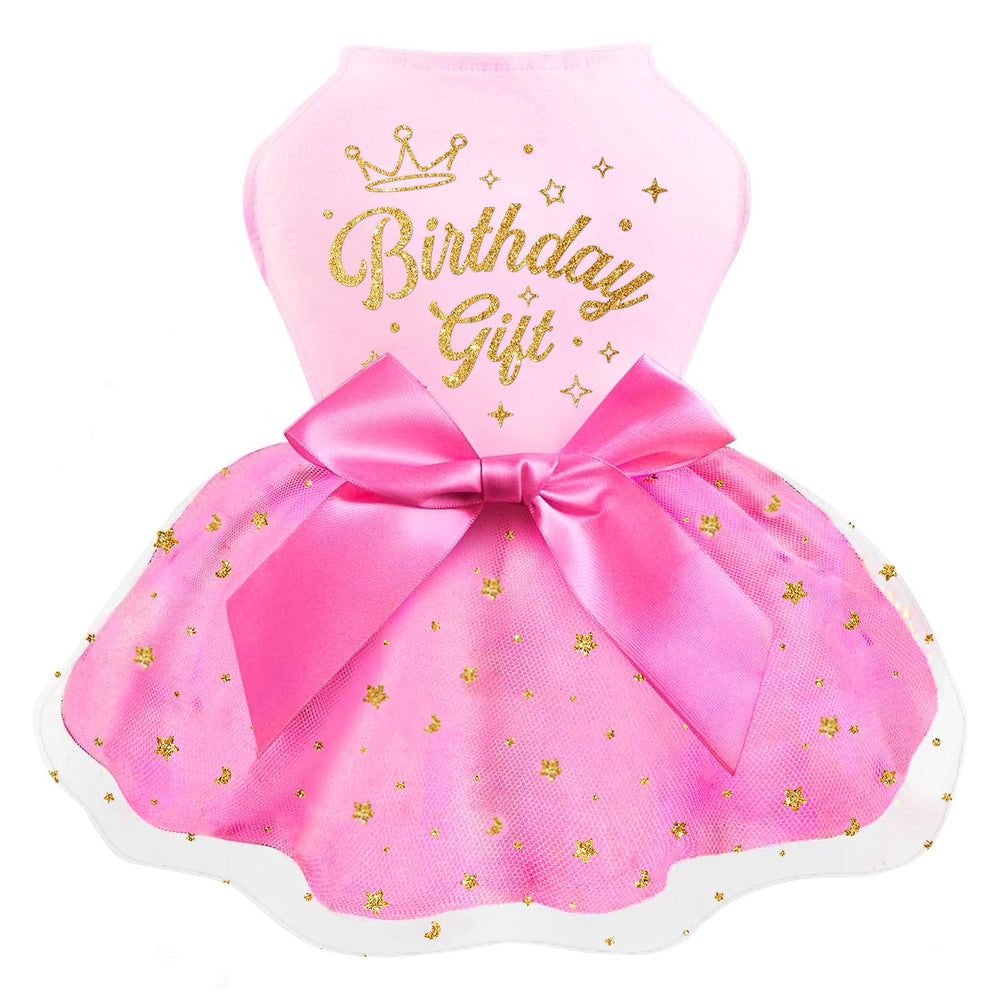 Tigena Birthday Dress pink back view illustrating easy pullover fit for quick dressing