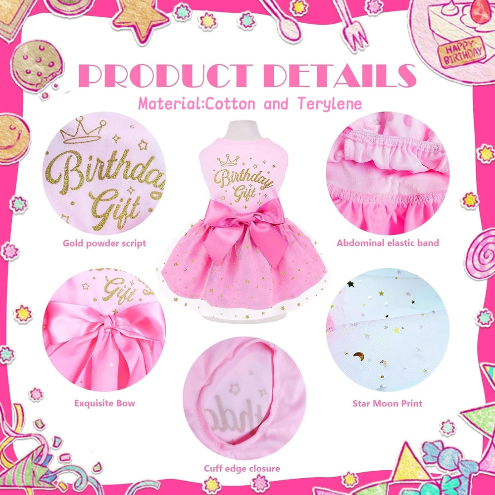 Tigena Birthday Dress tulle stars close-up highlighting cute design