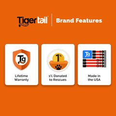 Tiger Tail's coated webbing provides lightweight durability and smooth movement.