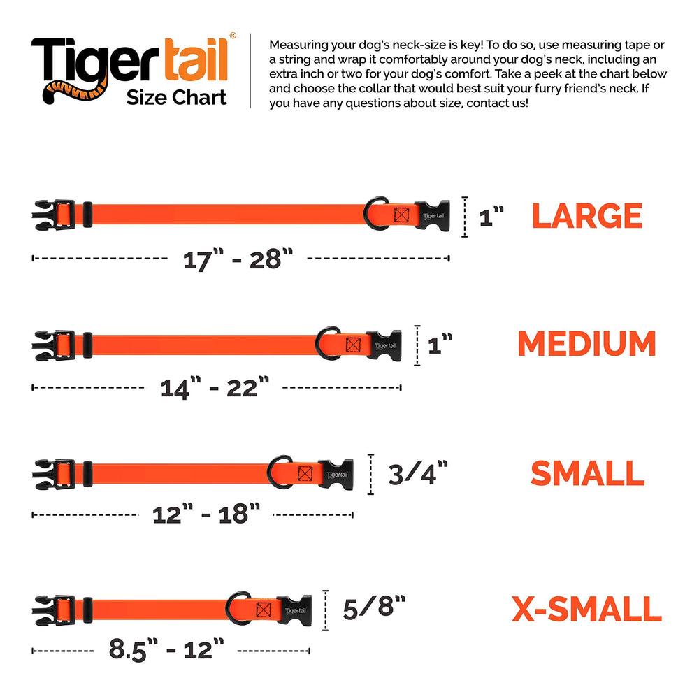 Tiger Tail collar features reinforced stitching and quality hardware for tough adventures.