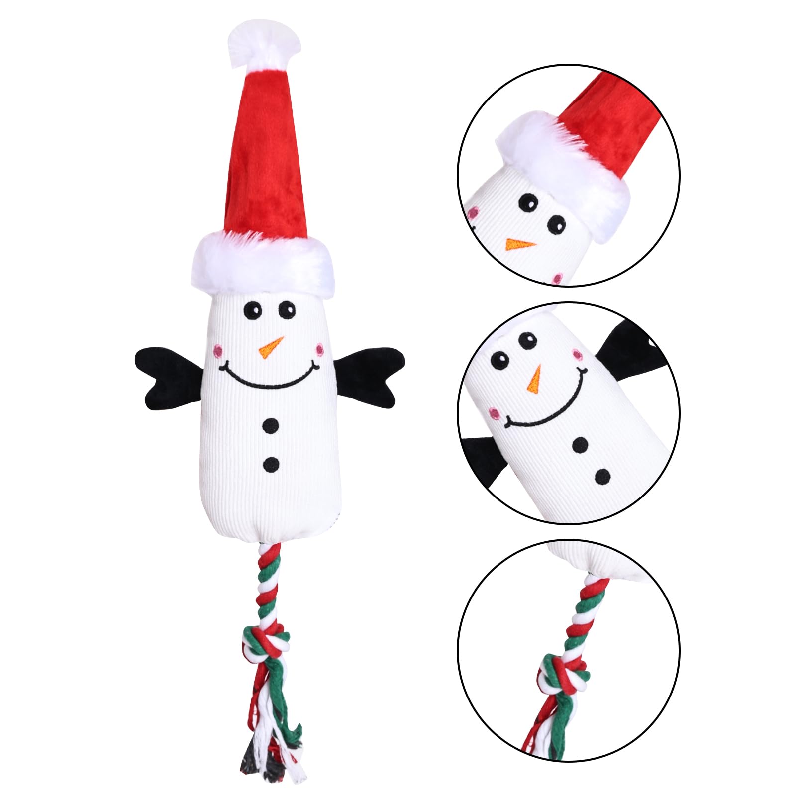 tiggell Xmas elk squeaky dog toy durable plush for lasting fun