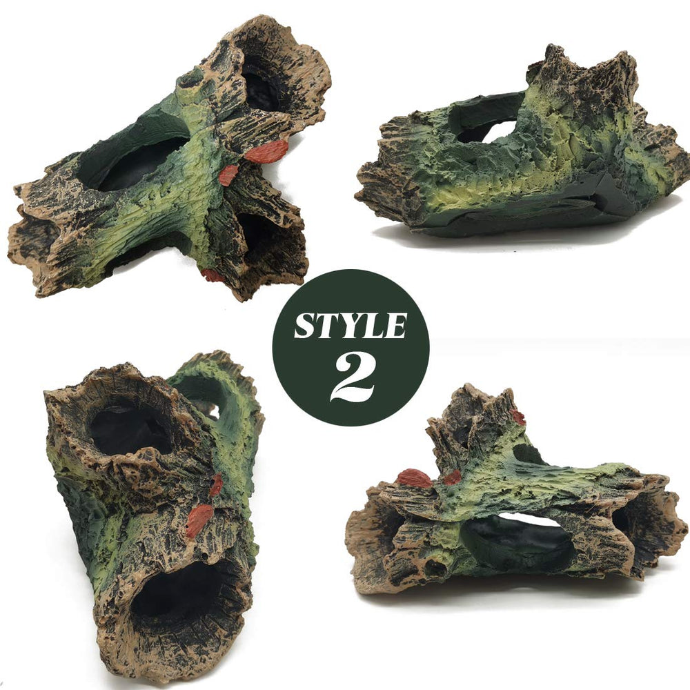 TIHOOD 3pcs set aquarium log decor showcases varied natural shapes for aquascapes