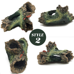 TIHOOD 3pcs set aquarium log decor showcases varied natural shapes for aquascapes