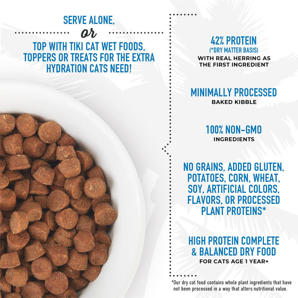 Grain-free, non-GMO formula from Tiki Cat Born Carnivore with no potatoes or soy.