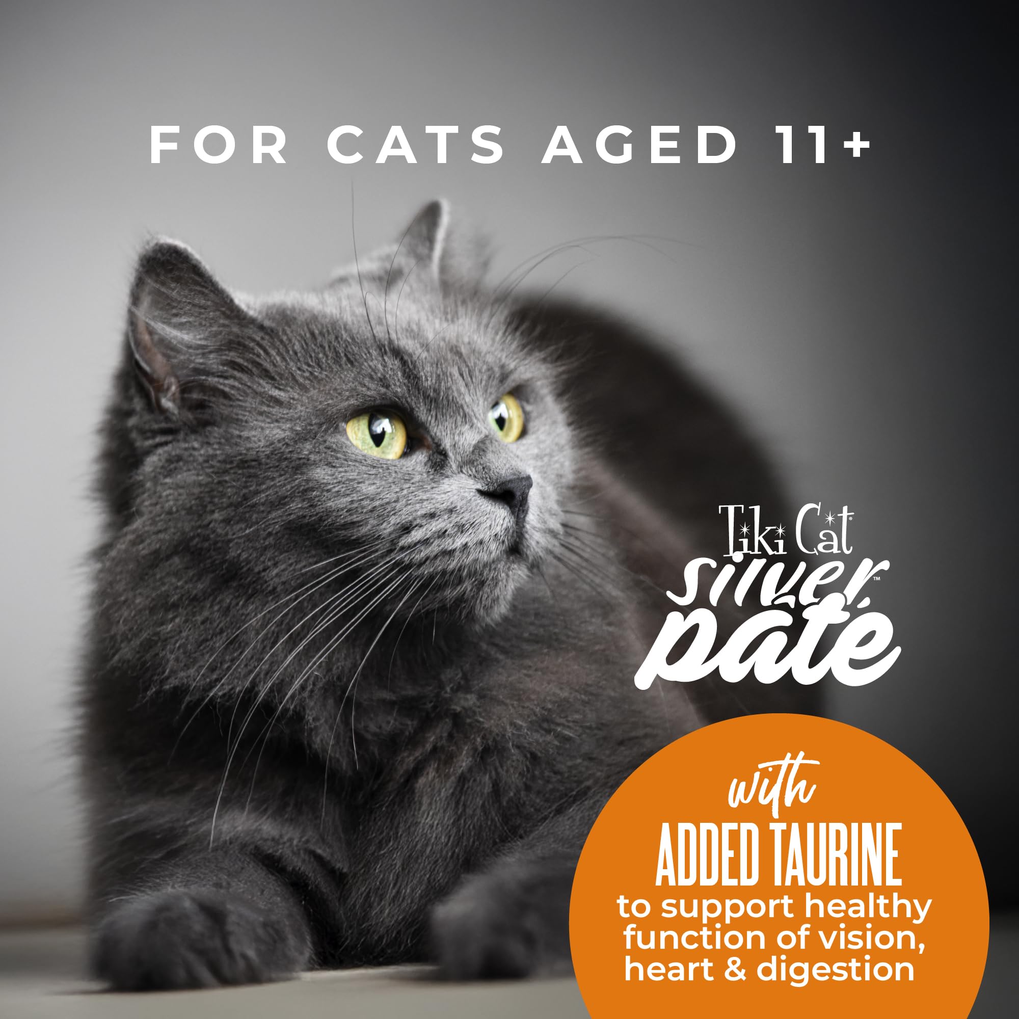 Tiki Cat Silver Pate 2.4oz can pack ready to feed.