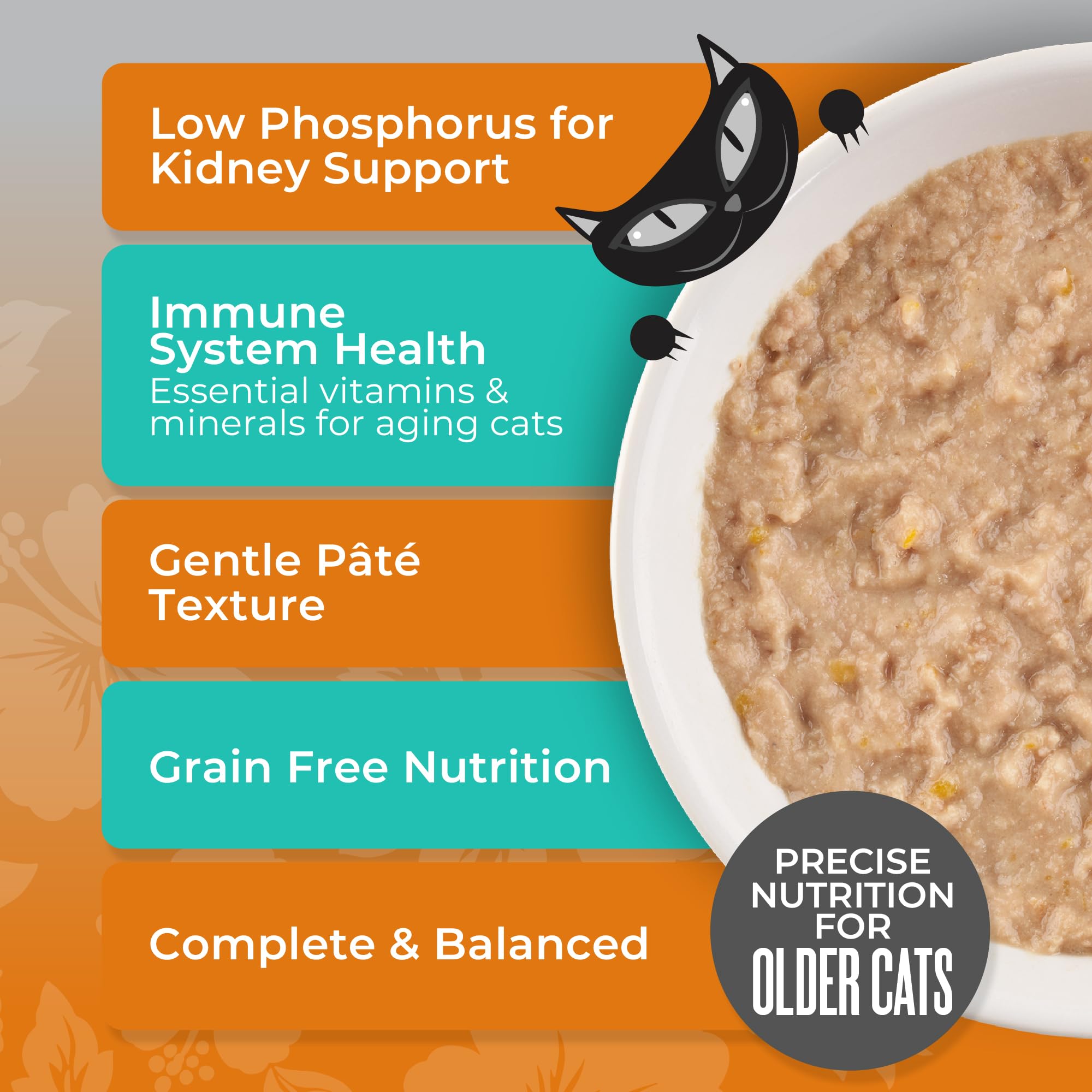 Tiki Cat Silver Pate with antioxidants supports immune health.