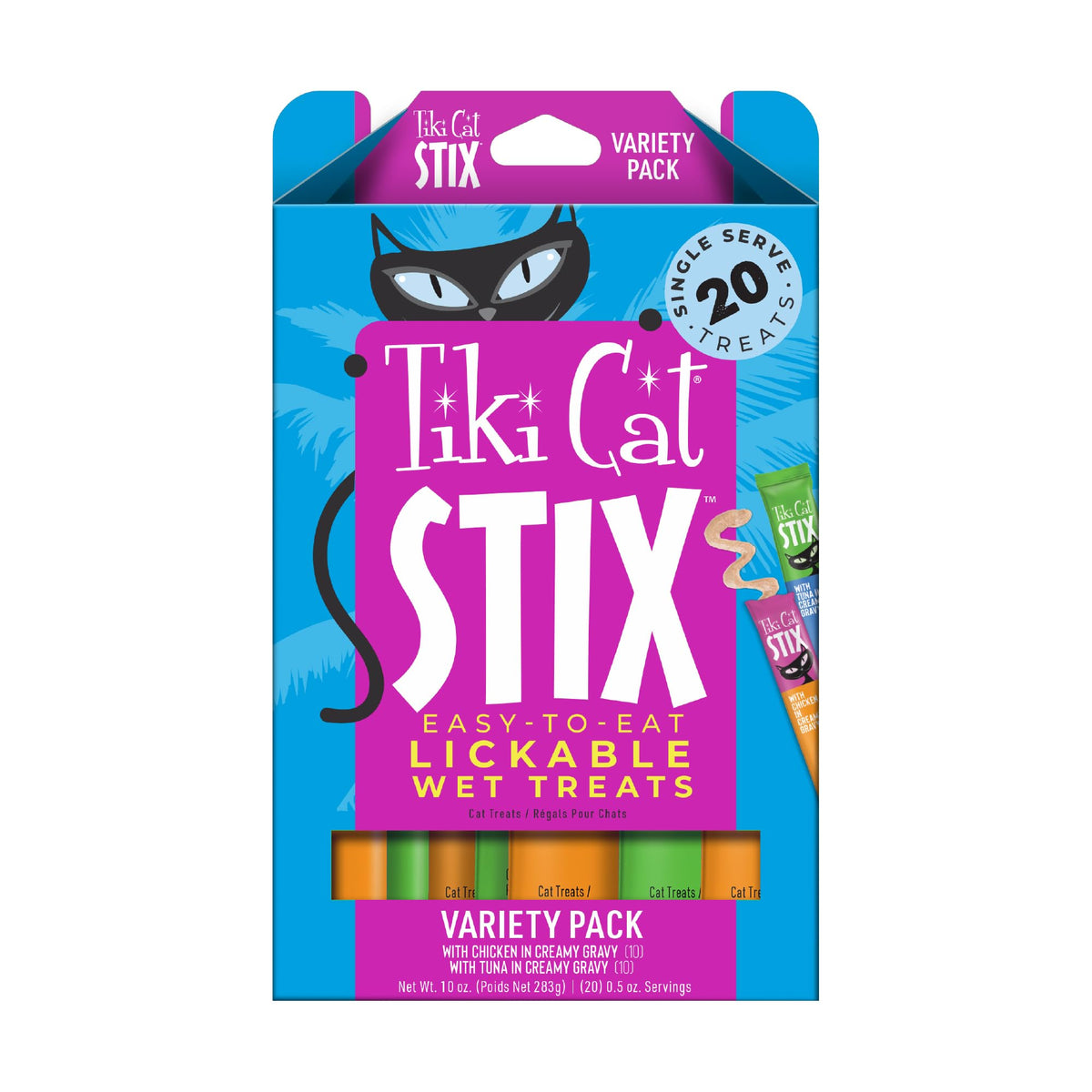 Tiki Cat Stix mousse variety pack tubes for convenient on-the-go meals
