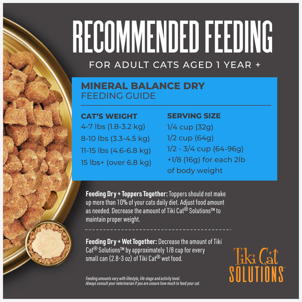 Packaging note of vet and nutritionist formulation for Tiki Cat Solutions