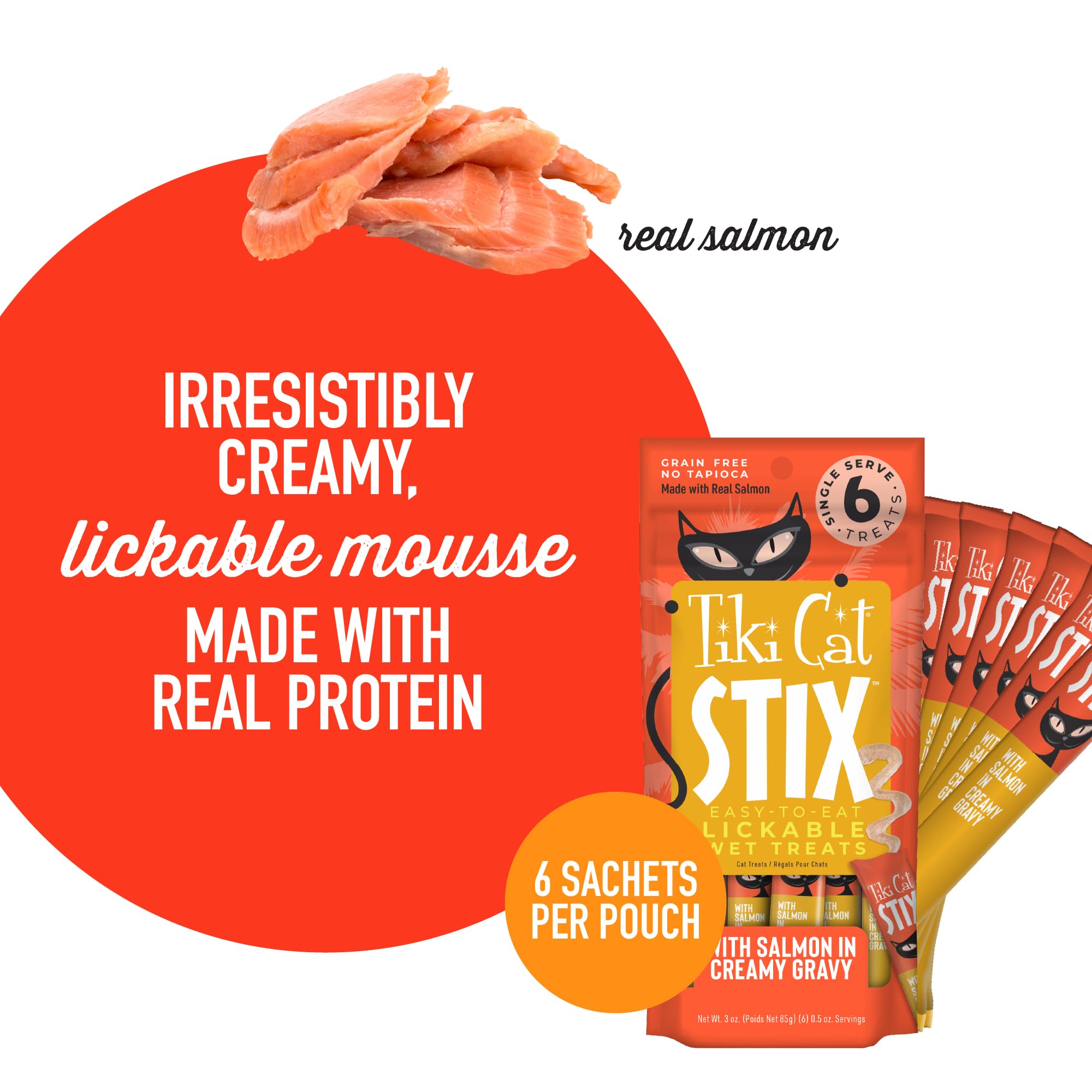 Tiki Cat Stix Mousse individually wrapped portions support mess-free snack times