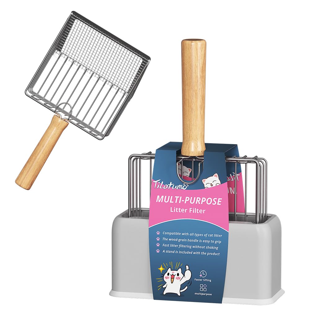 Tilatumo Easy Use metal scoop handle with comfortable beech grip for daily use.