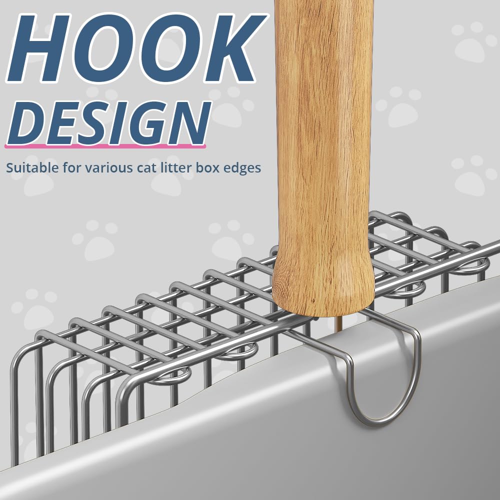 Tilatumo scoop stand included for tidy storage beside the litter box.