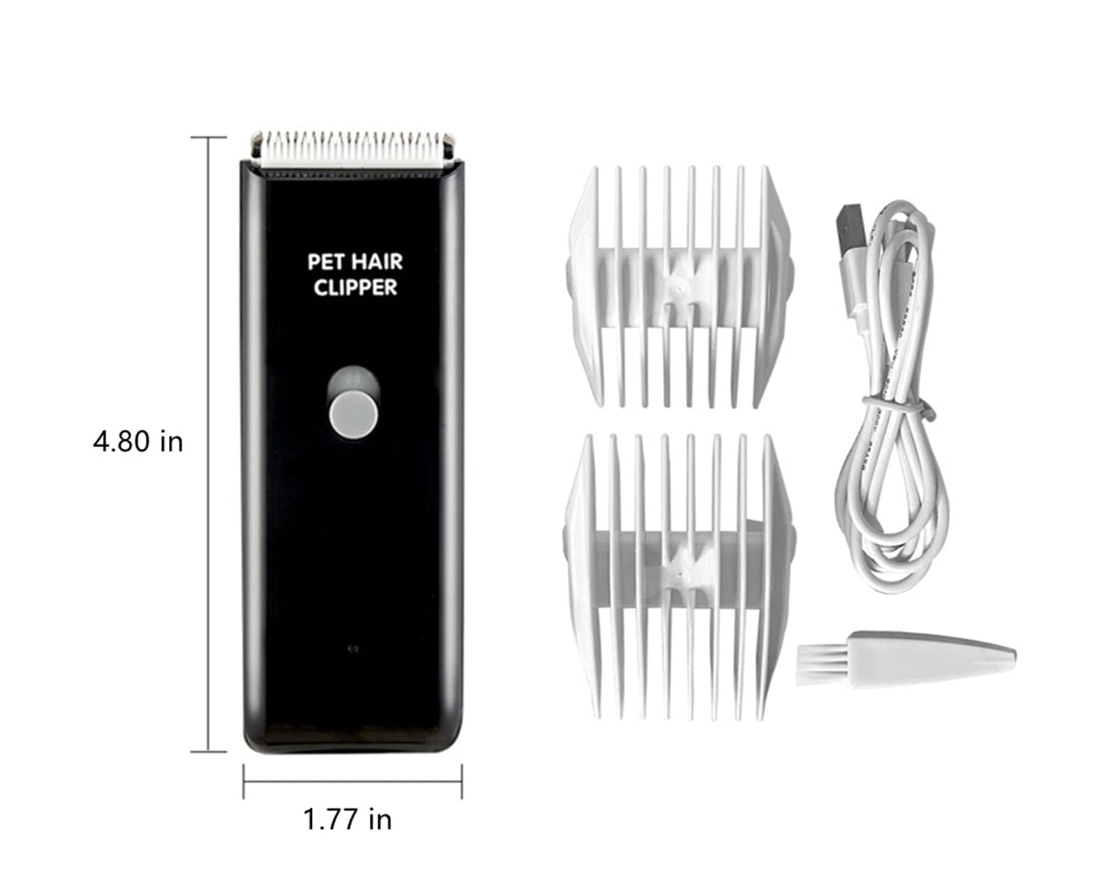 Tileon dog clippers with guide combs enables precise length control.
