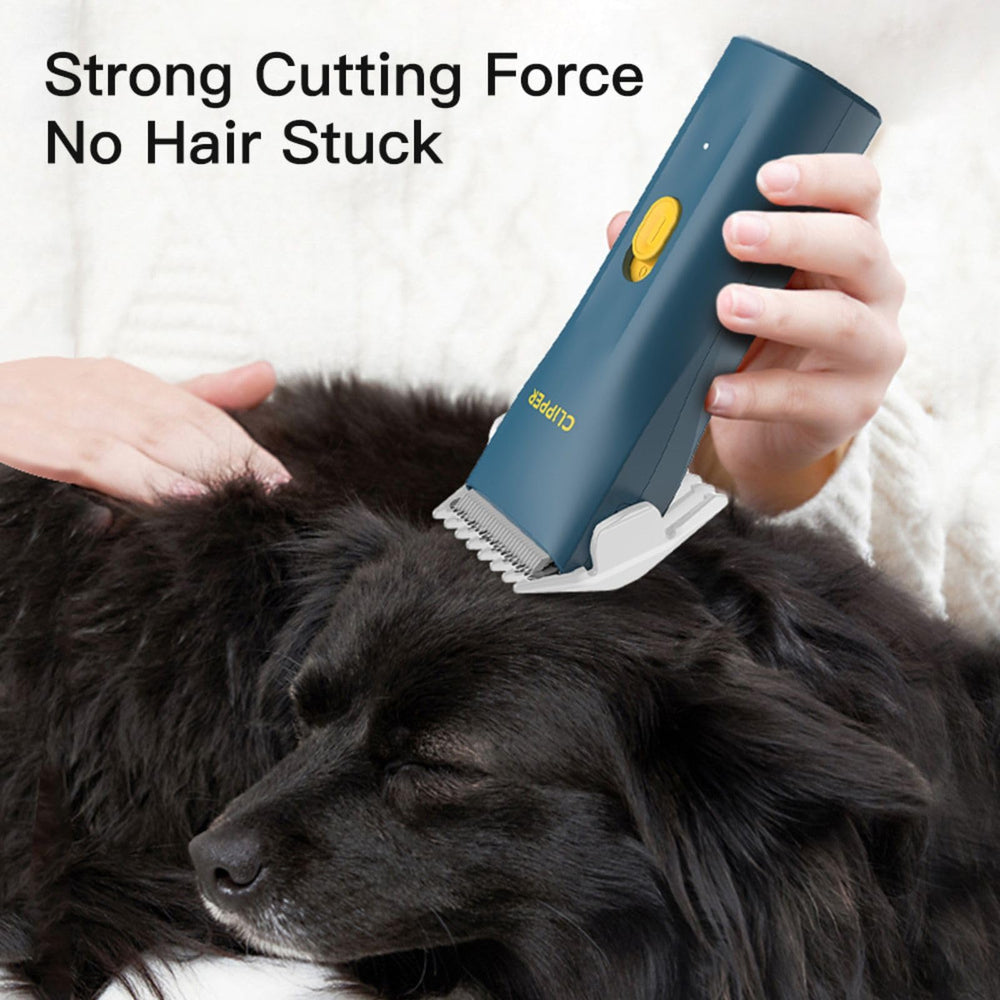 Tileon dog clippers shown under tap for easy cleaning and quick rinsing.