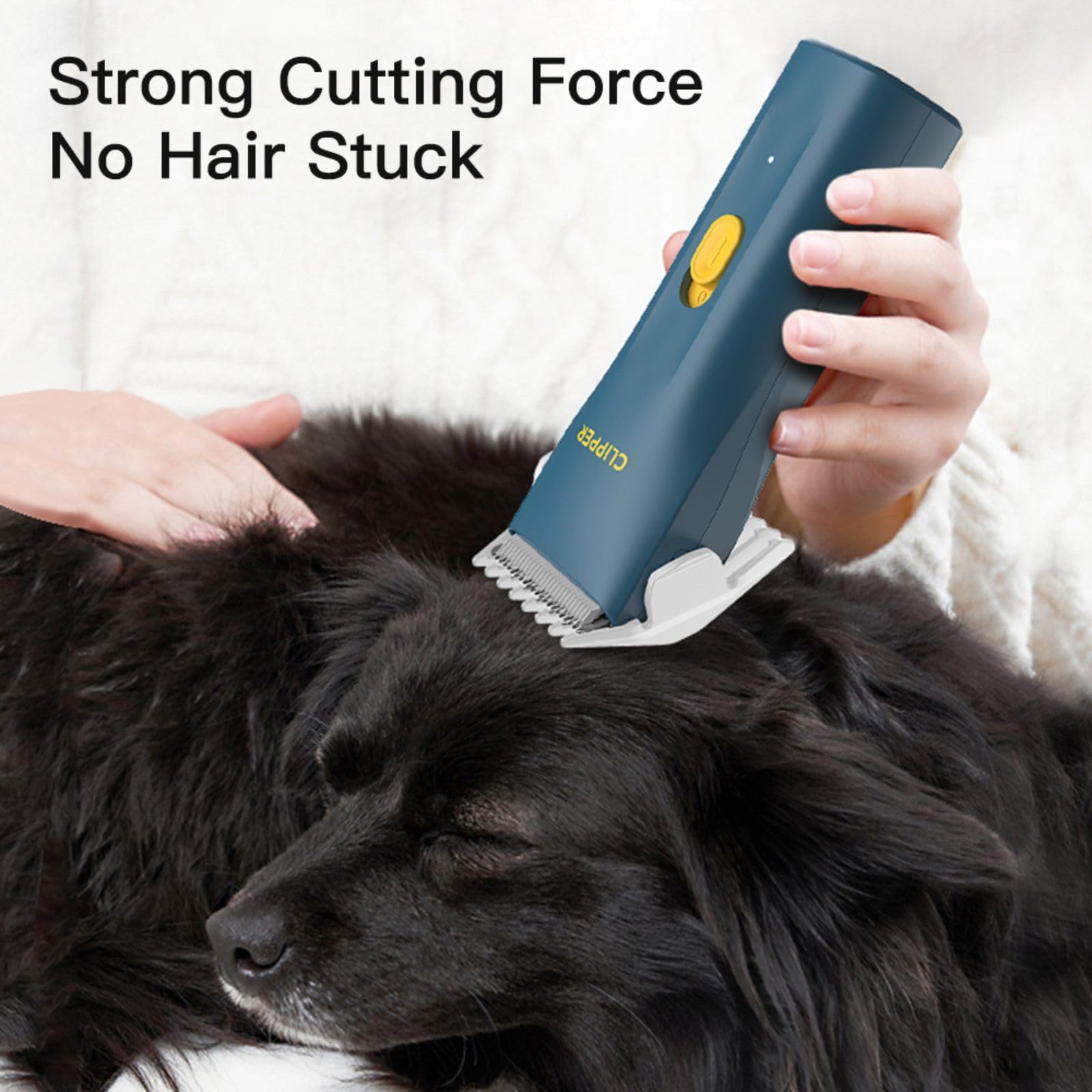 Tileon dog clippers shown under tap for easy cleaning and quick rinsing.