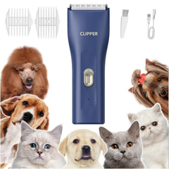 Tileon dog clippers motor close-up shows 7500 rpm power for fast grooming sessions.