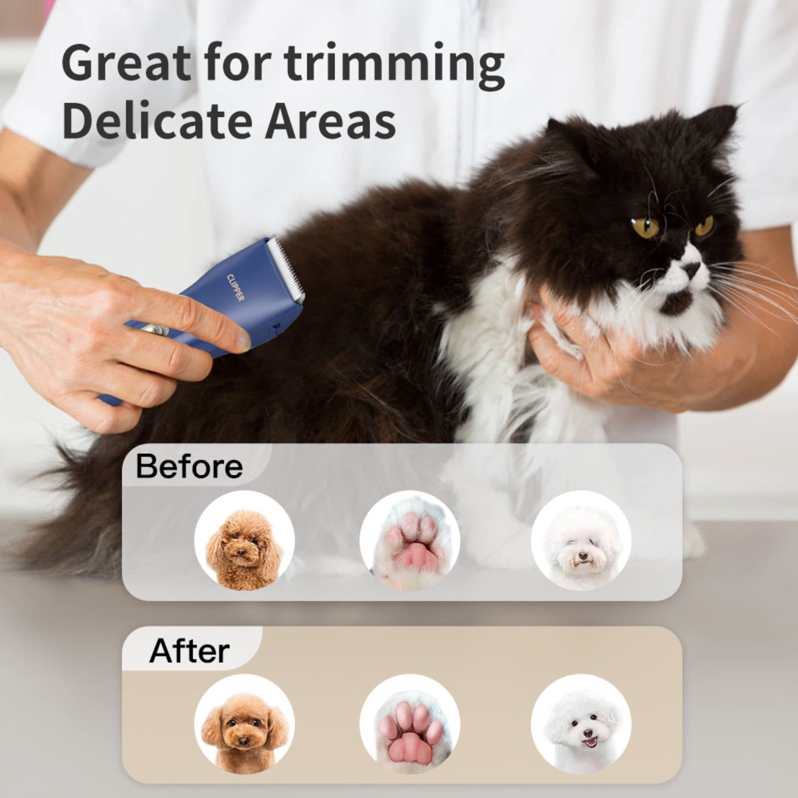 Tileon dog clippers usb charging port demonstrates portable power for pet care anywhere.