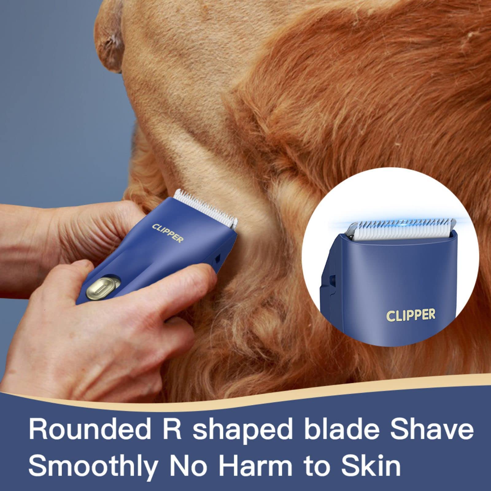 Tileon dog clippers waterproof close-up demonstrates IPX-7 washable design for easy cleaning.