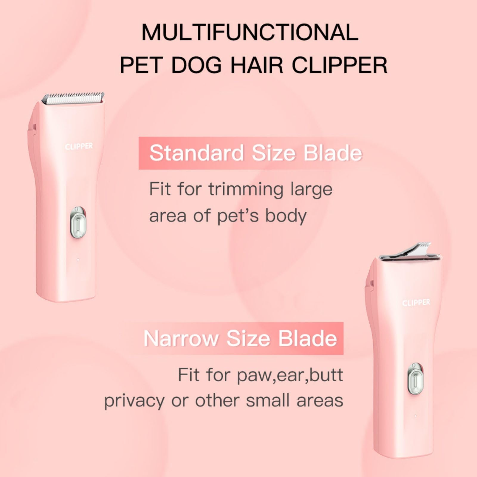 Tileon dog grooming clippers ceramic blade close-up—safe trimming for small pets.