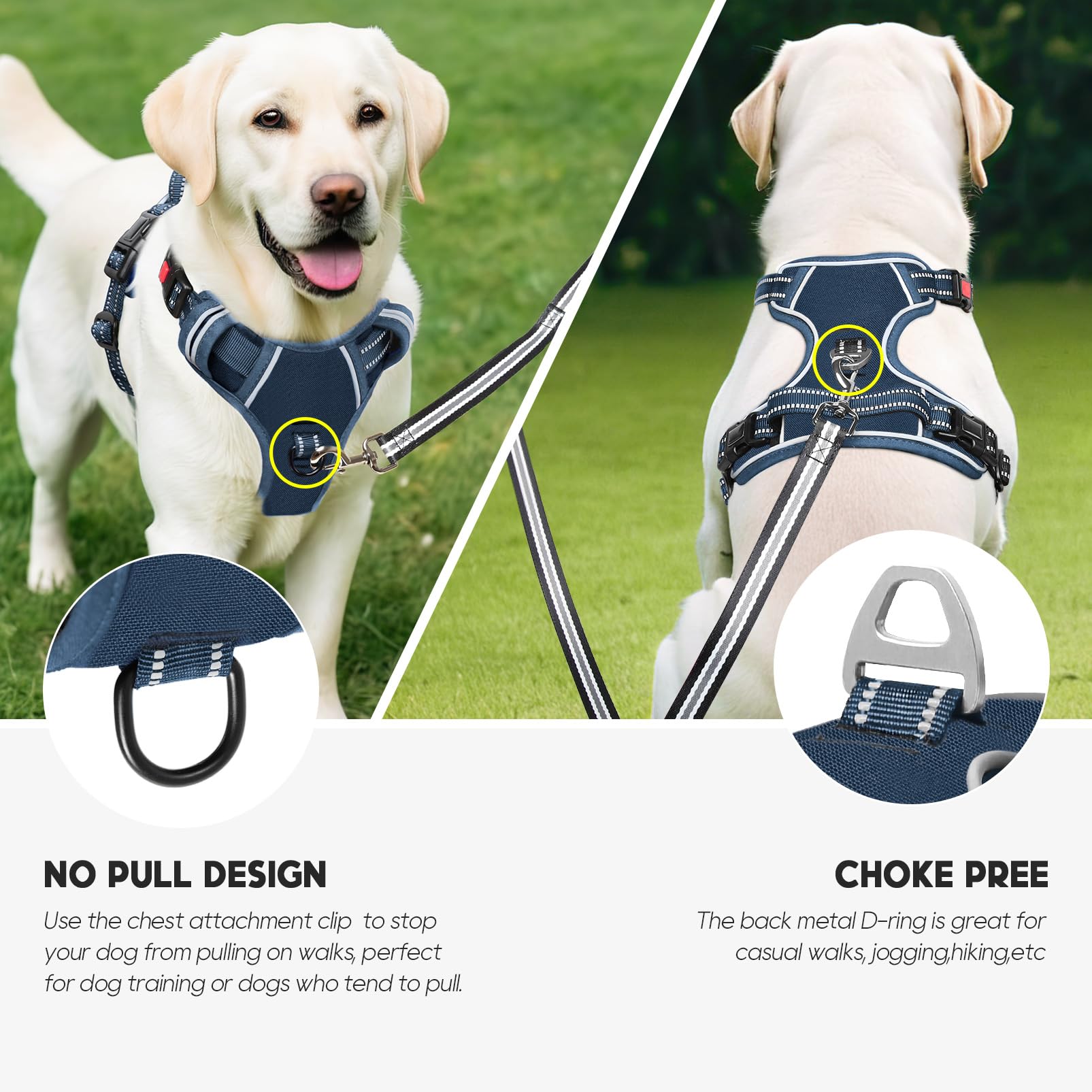 Timos dog harness 1600D-oxford-fabric delivers durable daily wear
