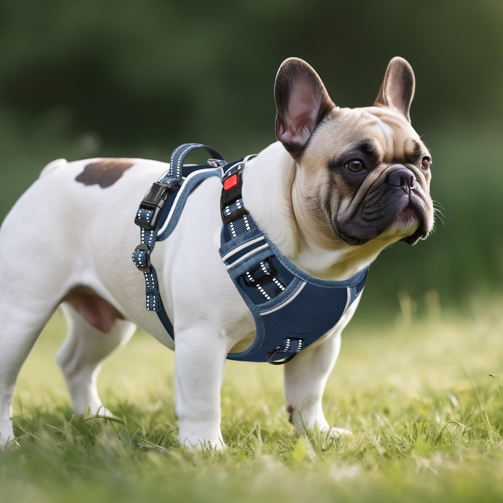 Timos dog harness back-handle provides closer control during transitions and car rides