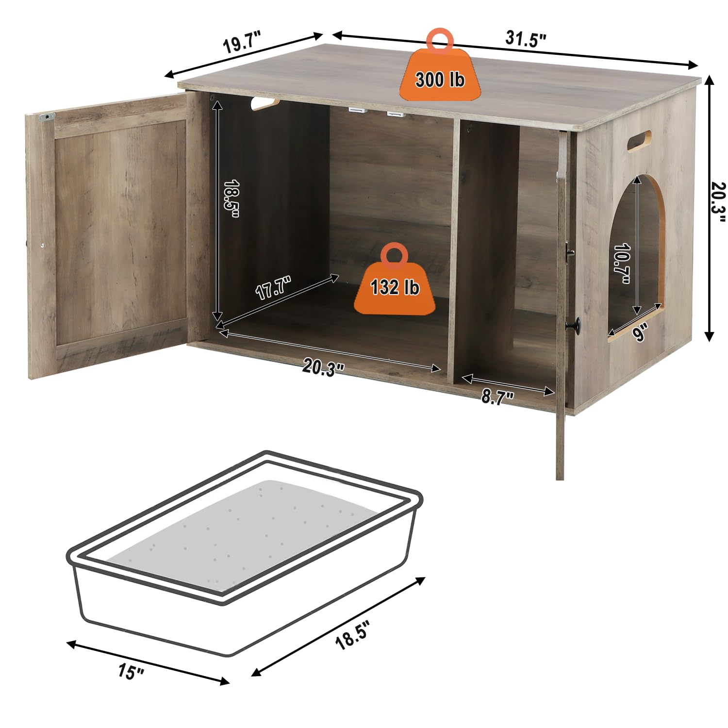 Timberer enclosure side ventilation vents promote air flow
