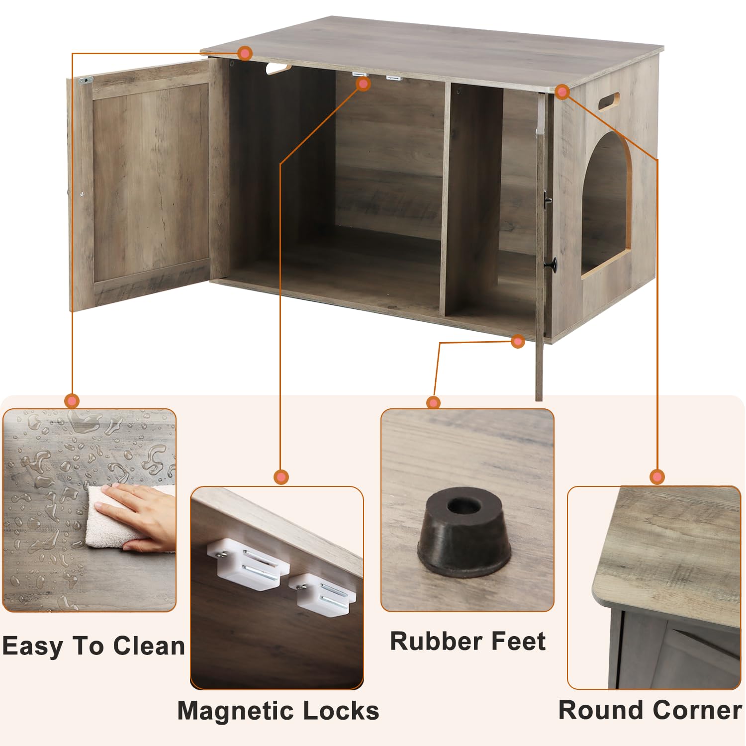 Timberer wipe-clean surface keeps interior easy to maintain