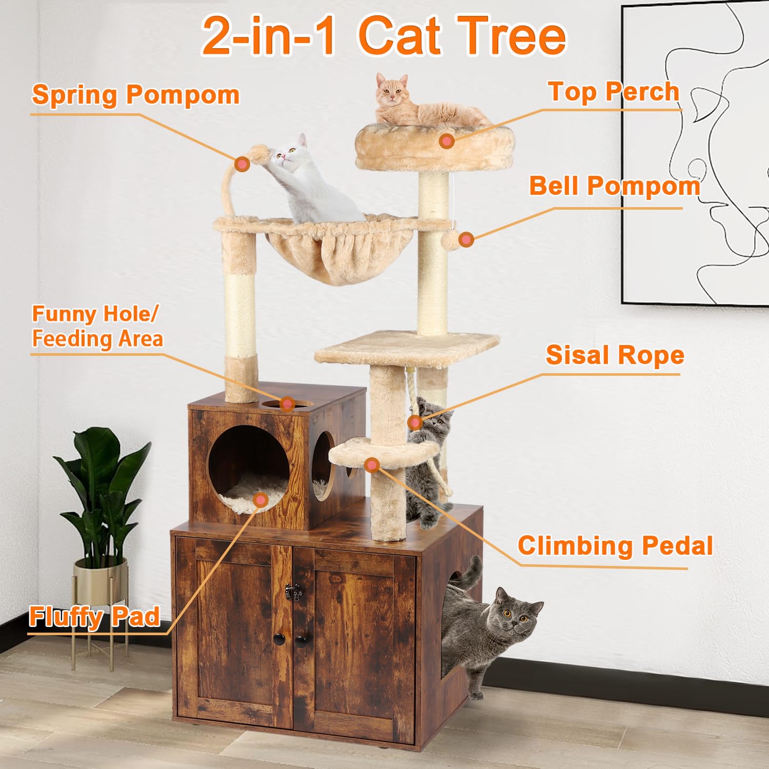 Timberer cat tree assembly guide highlights easy setup and a sturdy base.