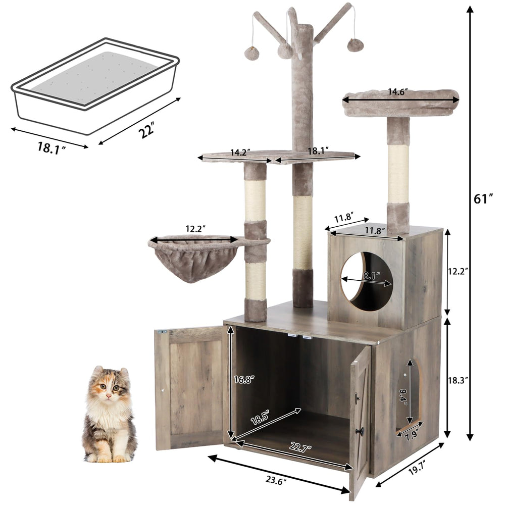 Timberer Litter Box Enclosure plush interior enhances comfort during rest and litter visits