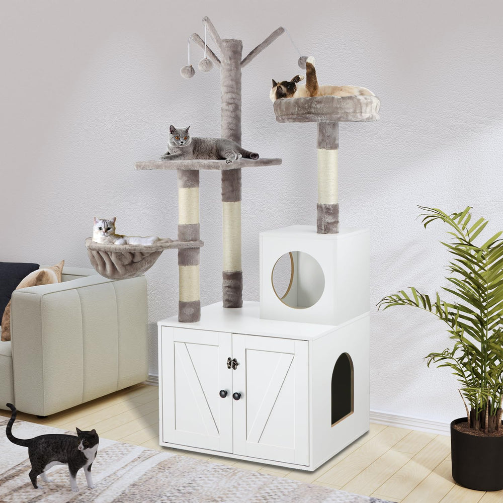 Timberer litter box enclosure room dimensions suitable for small to mid-sized cats