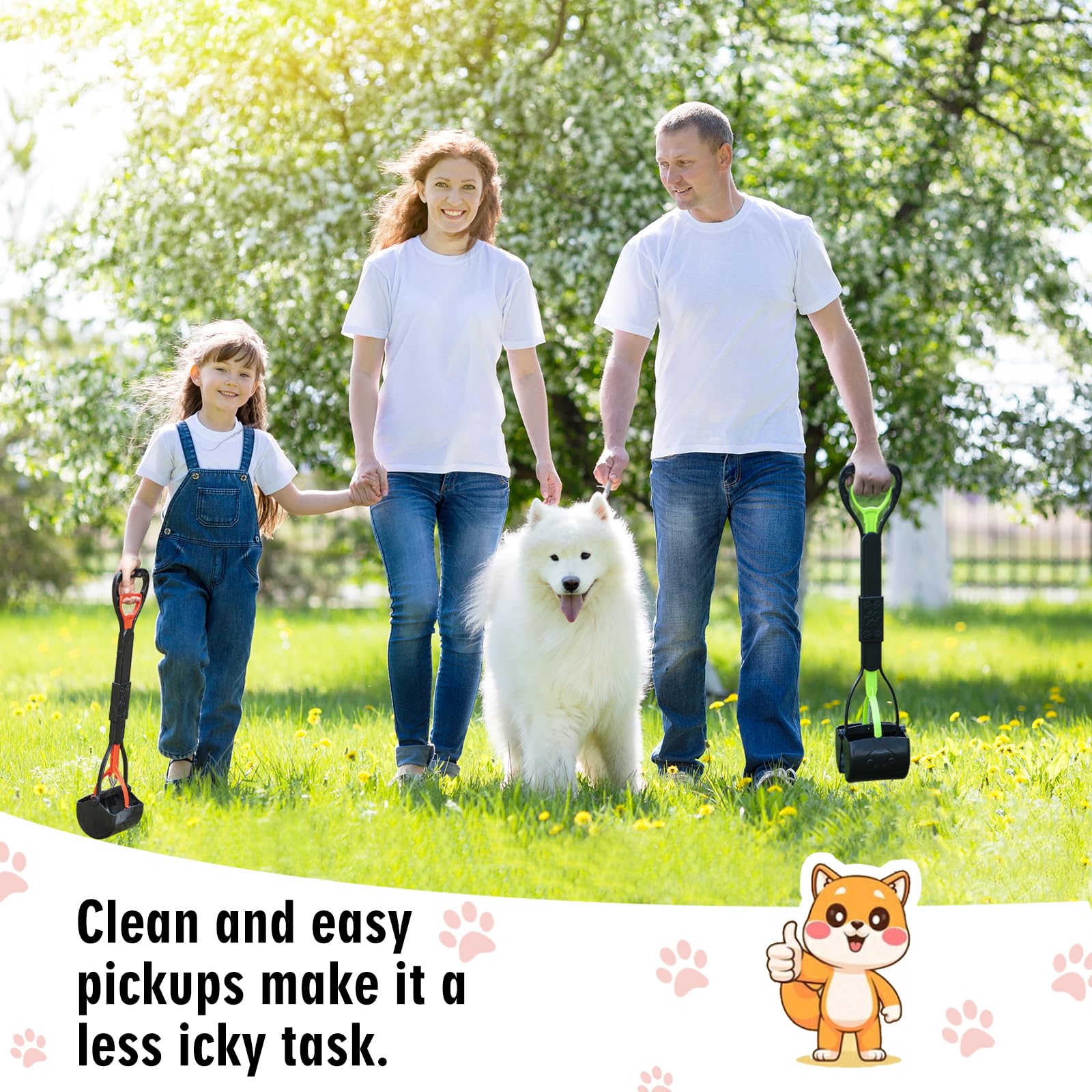 TIMINGILA long-handle no-touch design keeps you away from odors during cleanup