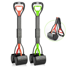 TIMINGILA Pooper Scooper with a 28-inch handle for comfortable no-touch cleanup.