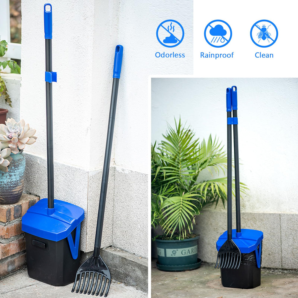 TIMINGILA extendable-handle improves reach for back-saving yard scooping.