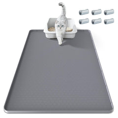TIMOHCR cat litter mat front view showing wide capture area and lip