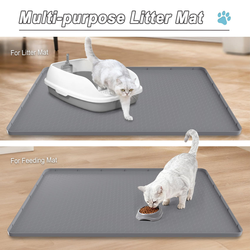 TIMOHCR cat litter mat on floor protecting surfaces and reducing tracking